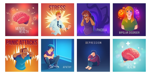 Free Vector flat design mental health instagram post