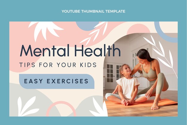 Flat design mental health youtube thumbnail