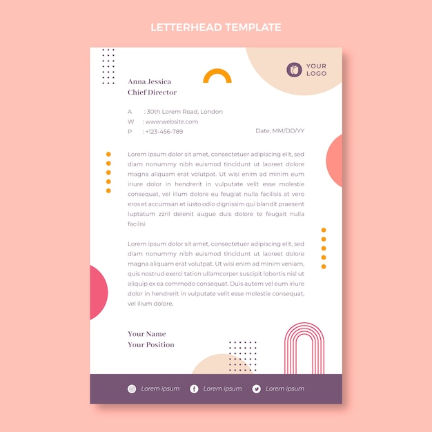 Flat design minimal boutique design template