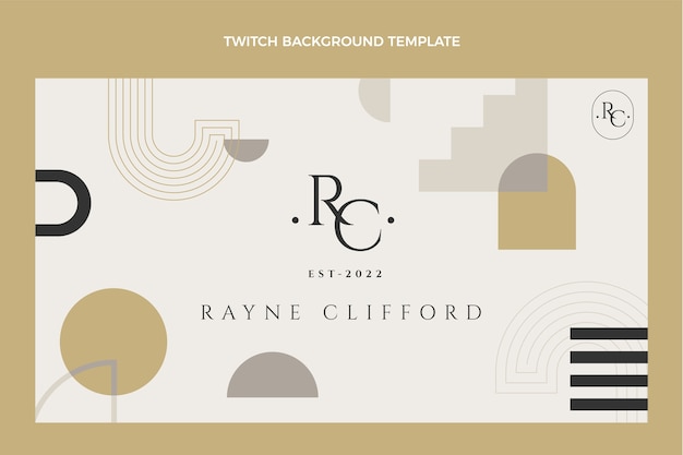 Free Vector flat design minimal boutique twitch background