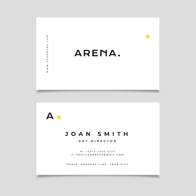 Flat design minimal business card design