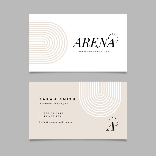 Flat design minimal business card design