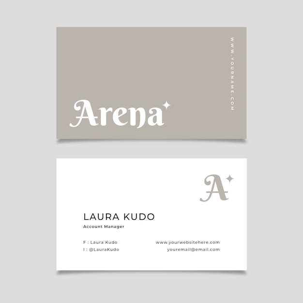 Free vector flat design minimal business card design