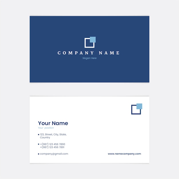 Free Vector flat design minimal business card