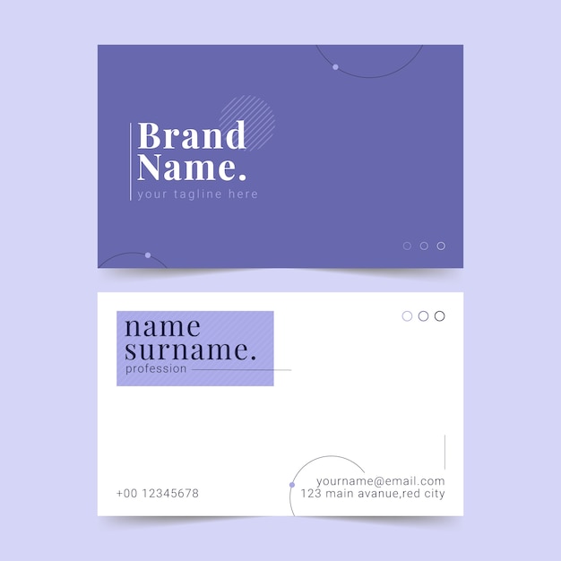 Flat design minimal business card