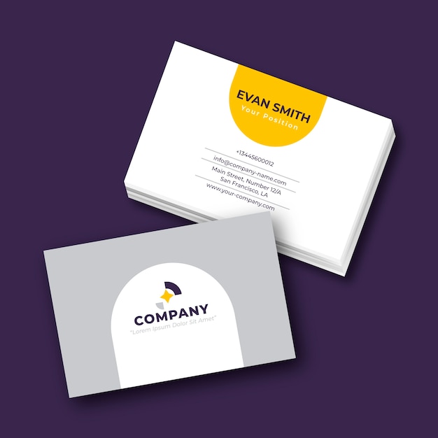 Flat design minimal business card