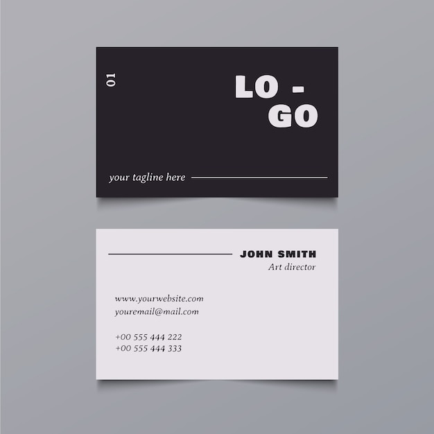 Flat design minimal business card