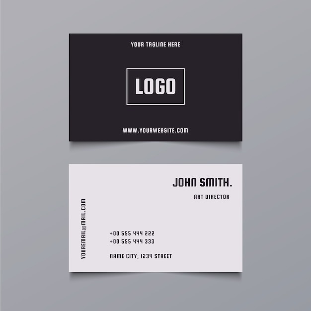 Flat design minimal business card