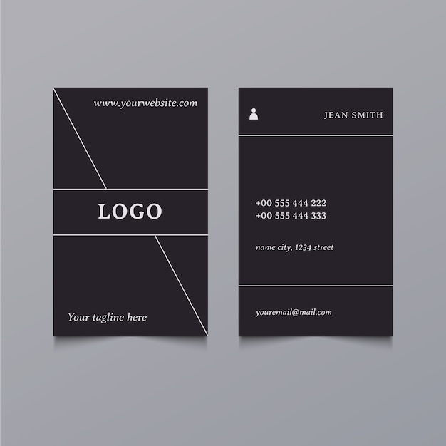 Flat design minimal business card