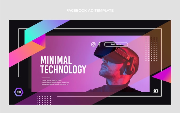 Flat design minimal technology facebook ad