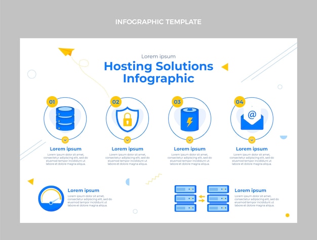 Flat design minimal technology infographic