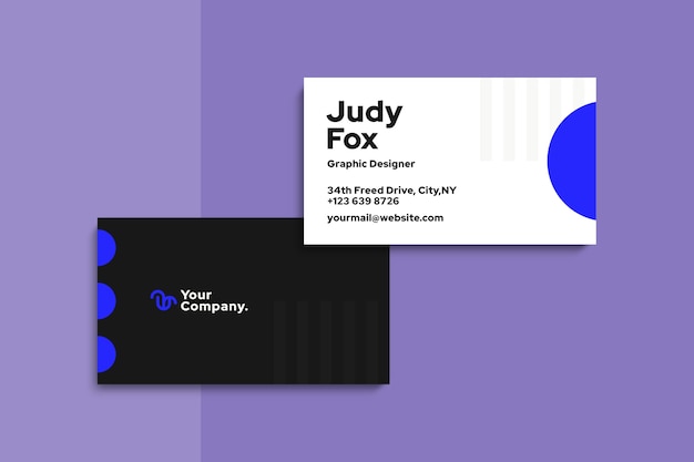 Flat design minimalist  business card template