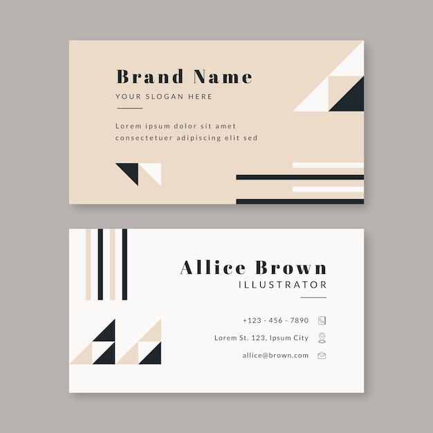 Free vector flat design minimalist business card