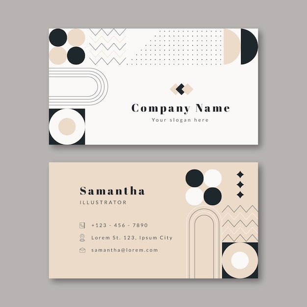 Free vector flat design minimalist business card