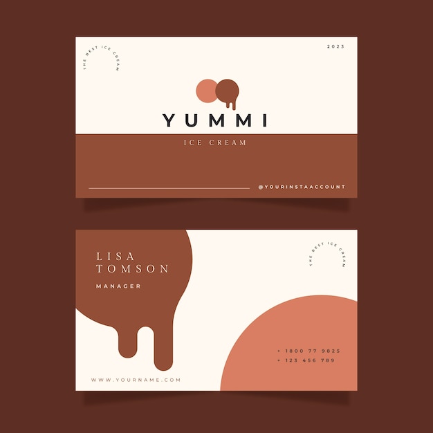 Flat design minimalist business card