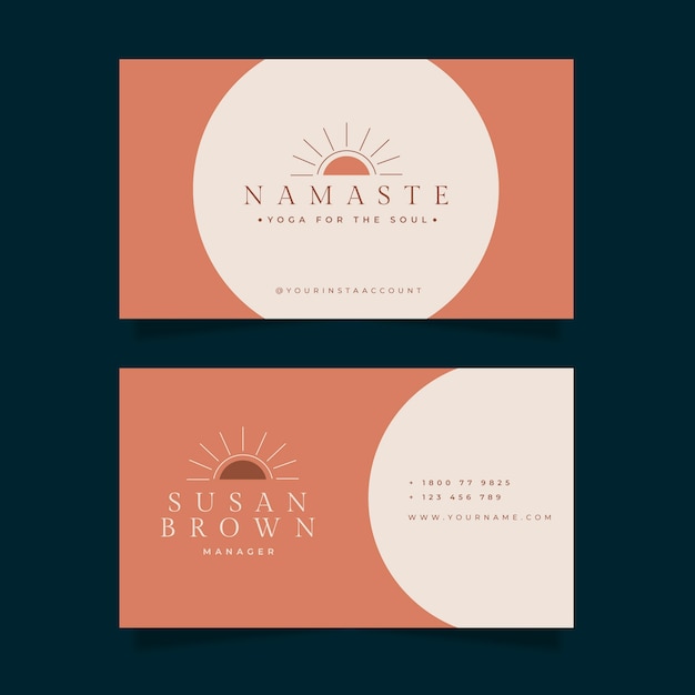 Flat design minimalist business card