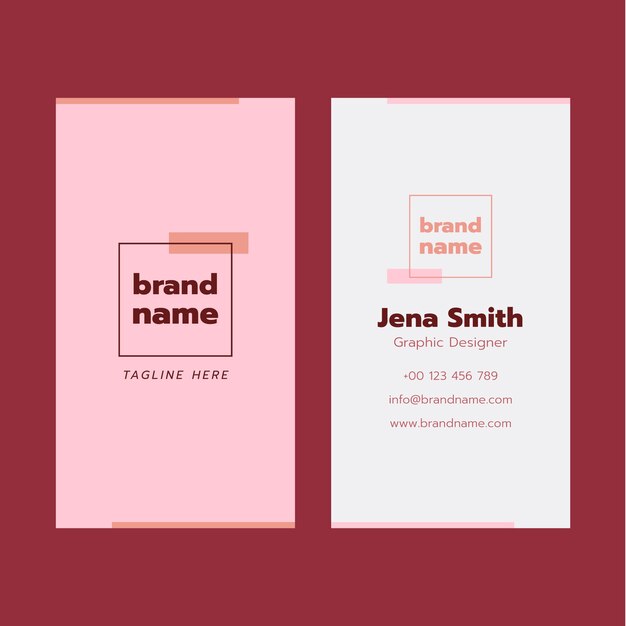 Flat design minimalist business card