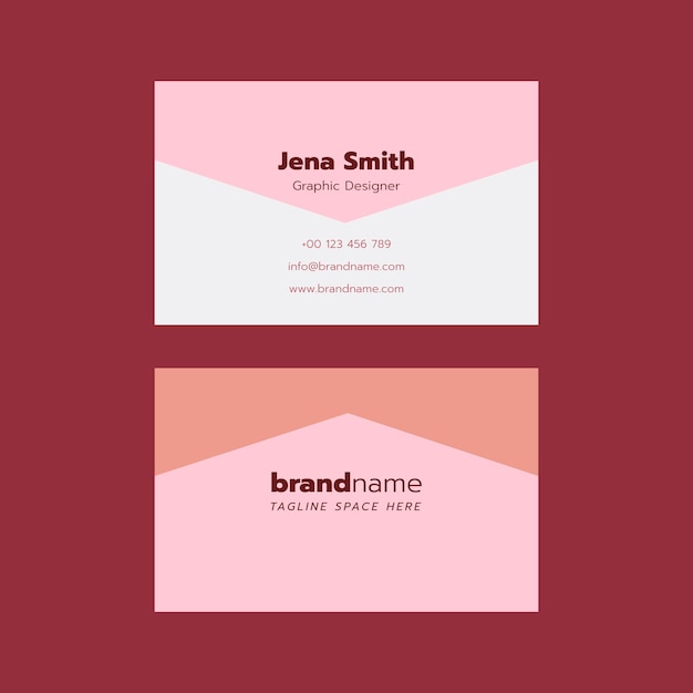 Free vector flat design minimalist business card