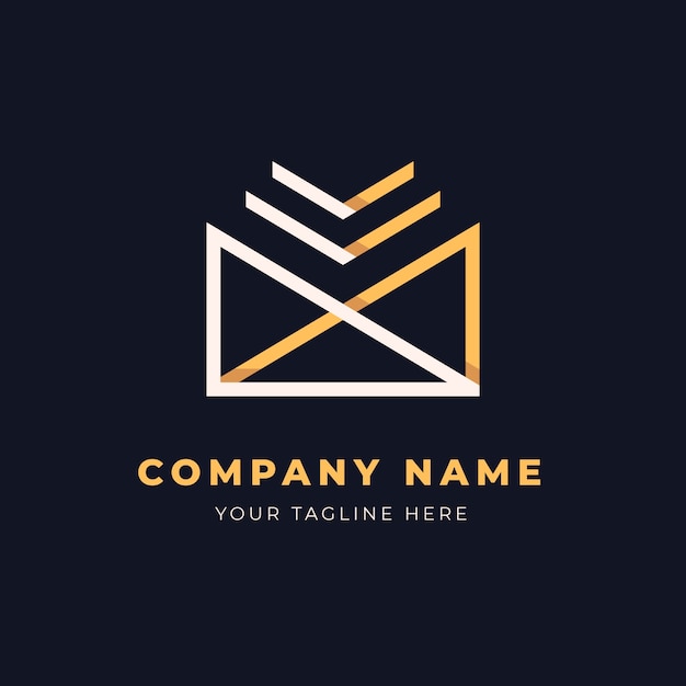 Flat design mm logo template