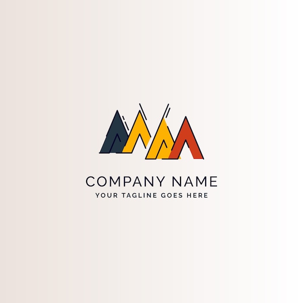 Free Vector flat design mm logo template