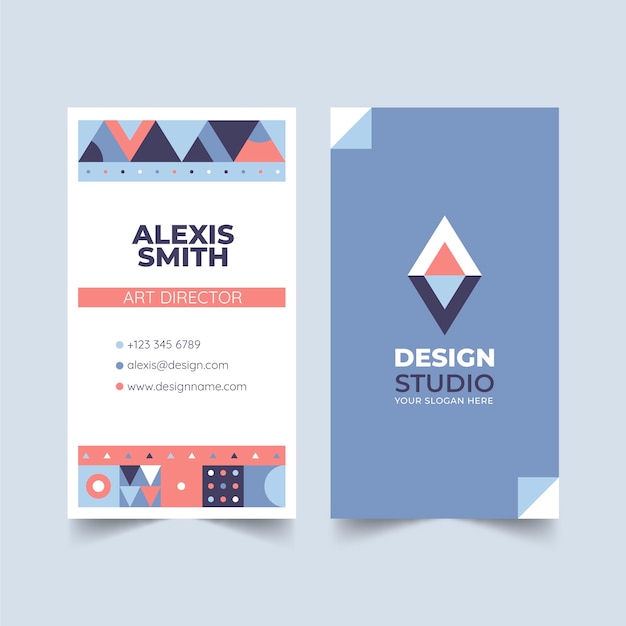 Free Vector flat design modern business card template