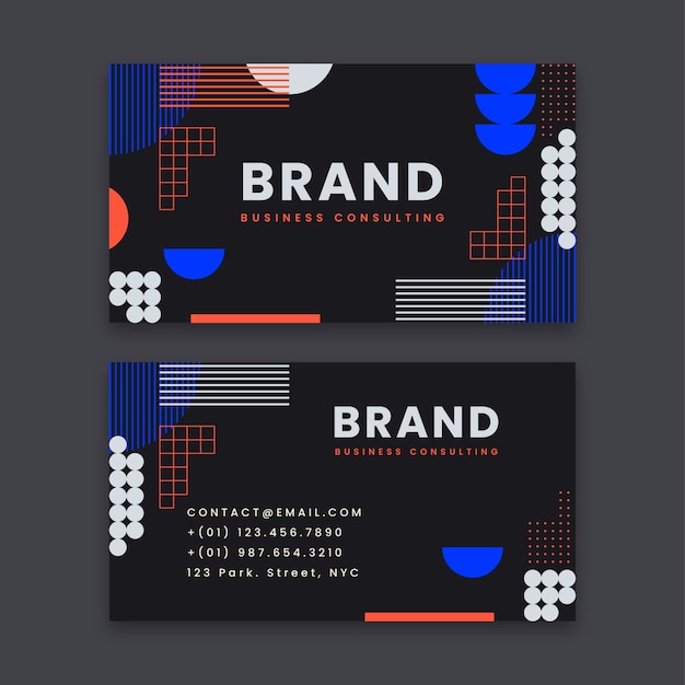 Free Vector flat design modern business card template