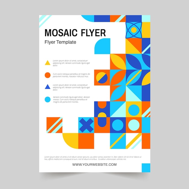 Free Vector flat design mosaic flyer