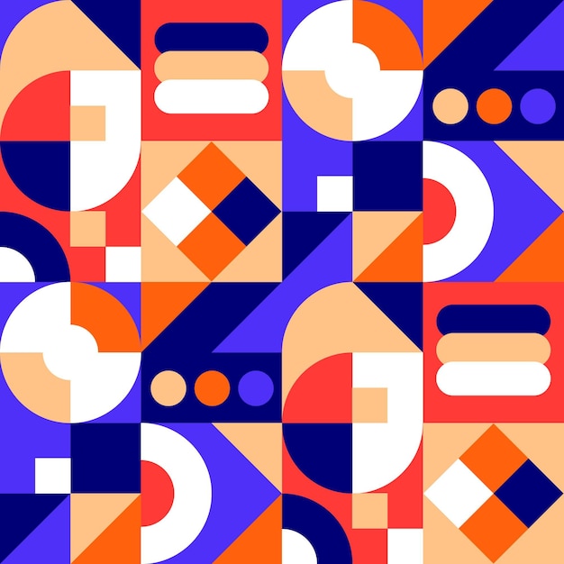 Flat design mosaic pattern