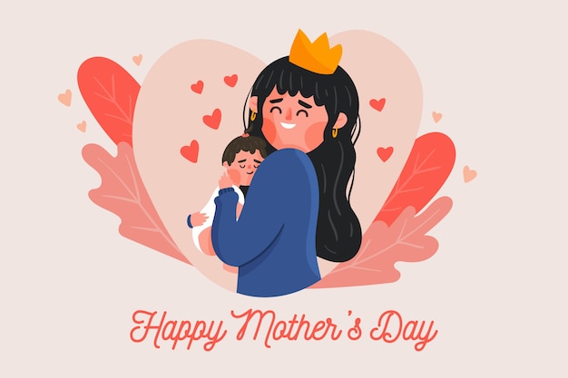 Flat design mother's day event