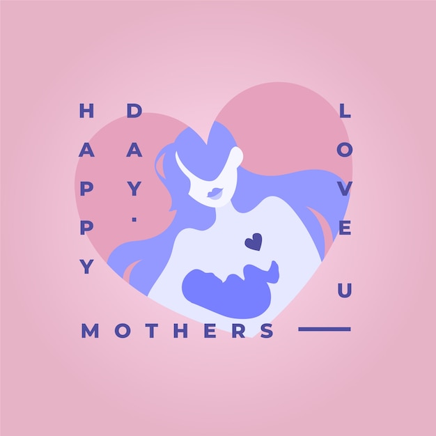 Free vector flat design mother's day event