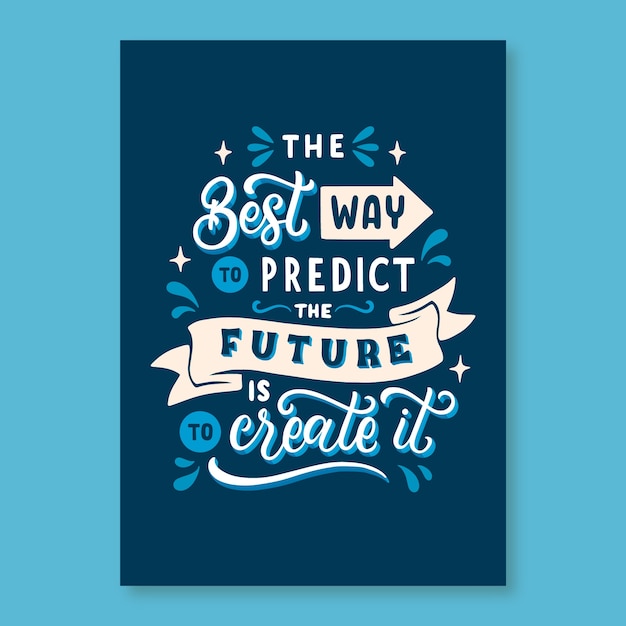 Flat design motivational poster template