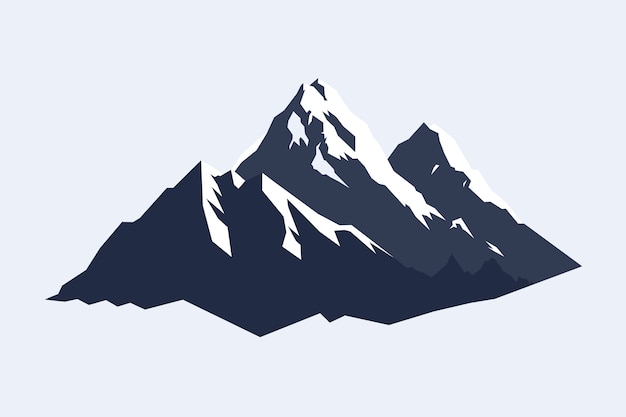 Free Vector flat design mountain range silhouette