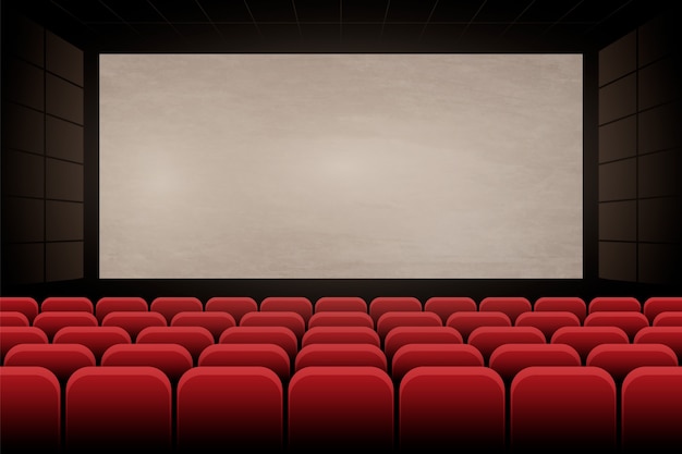 Free Vector flat design movie theater background