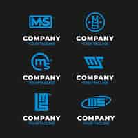 Free vector flat design ms logos pack