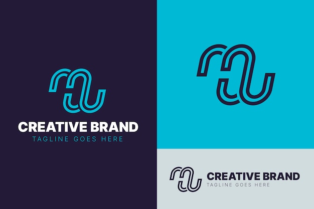 Flat design mw logo design