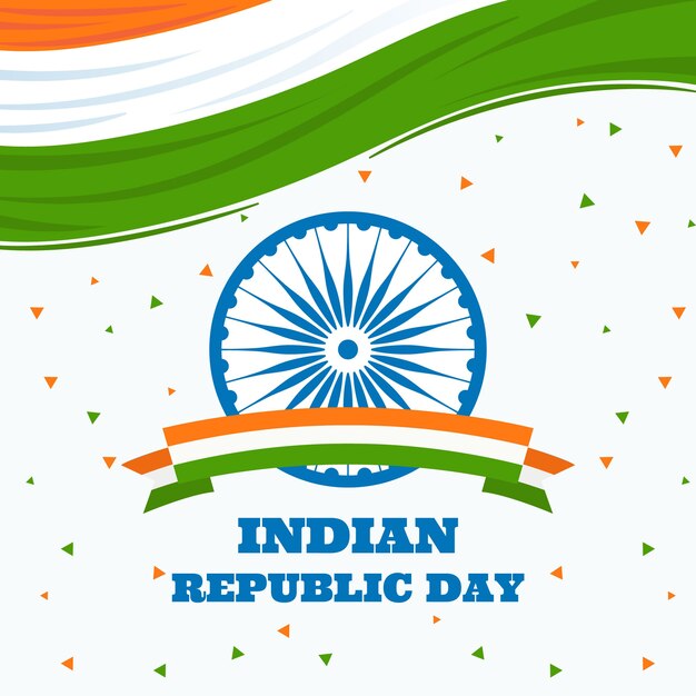 Flat design for national indian republic day