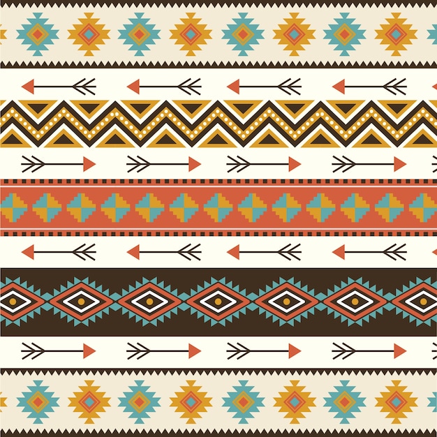 Free Vector flat design native american pattern