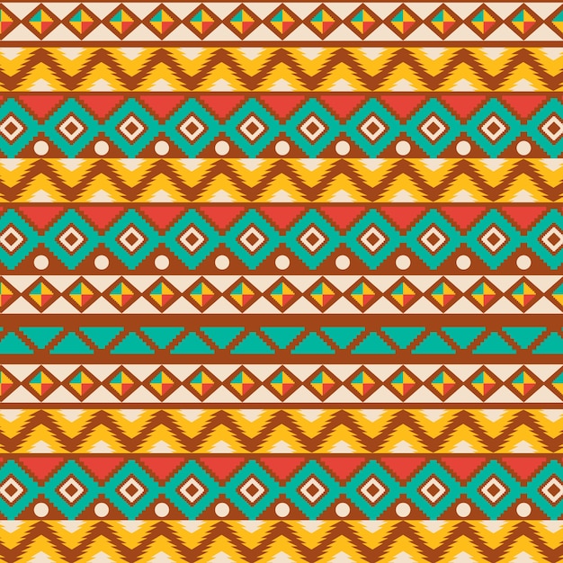 Free vector flat design native american pattern