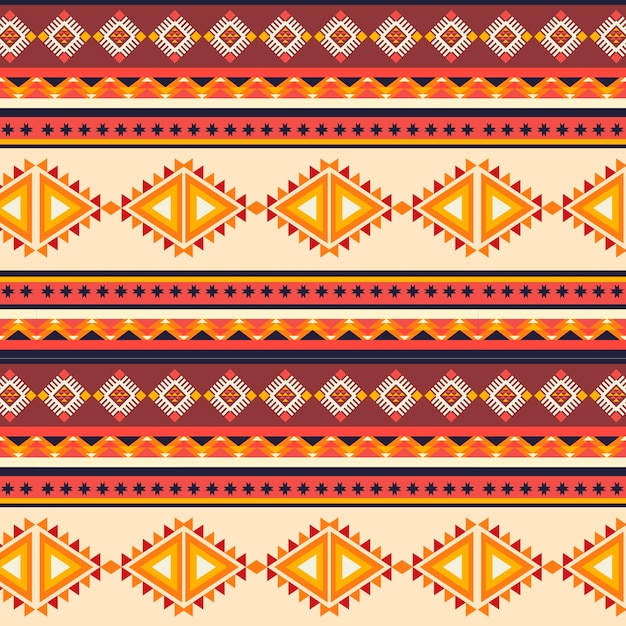 Flat design native american seamless pattern