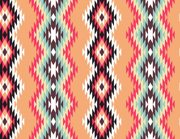 Flat design native american seamless pattern