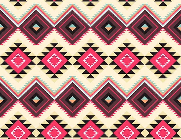 Free vector flat design native american seamless pattern