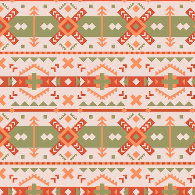 Flat design native american seamless pattern