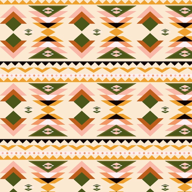 Flat design native american seamless pattern