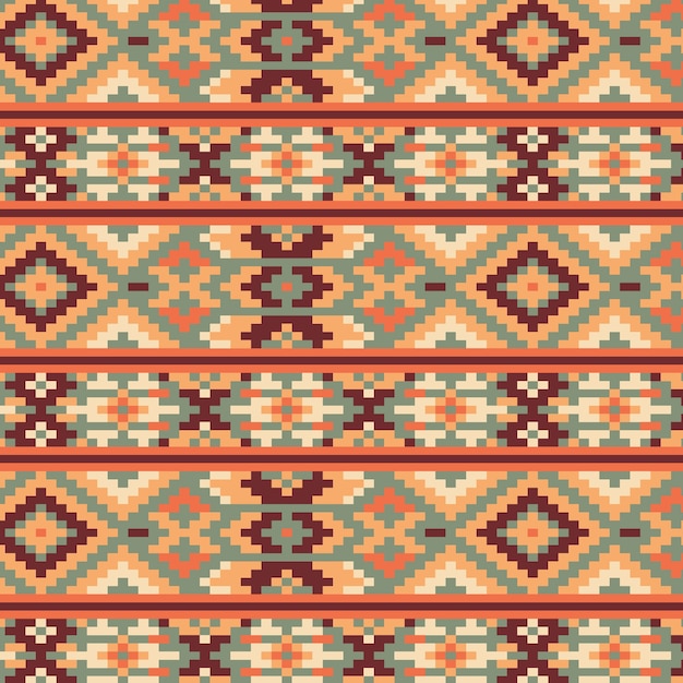 Free Vector flat design native american seamless pattern