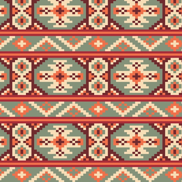 Free Vector flat design native american seamless pattern