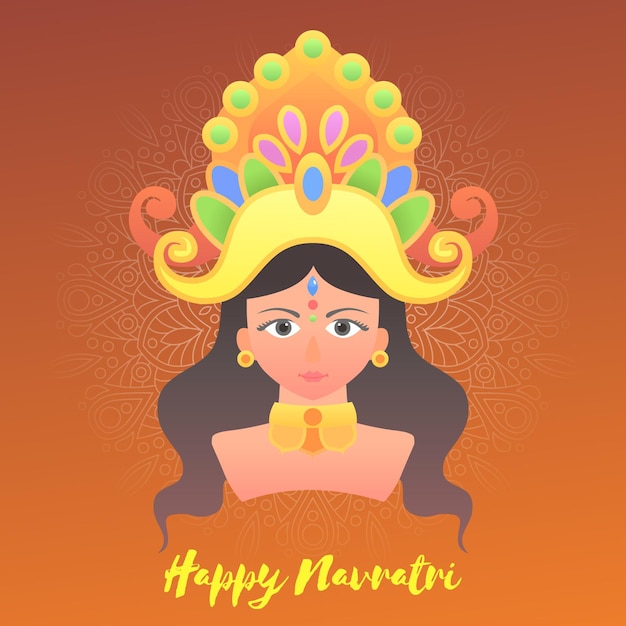 Flat design navratri concept