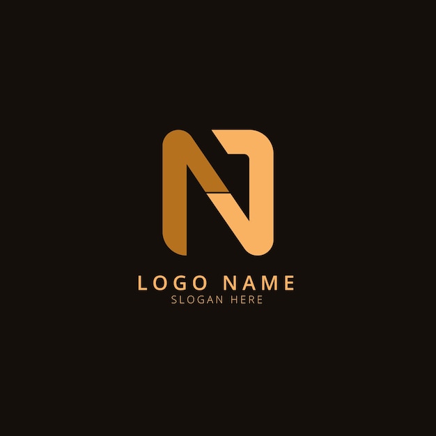 Free Vector flat design nj monogram logo