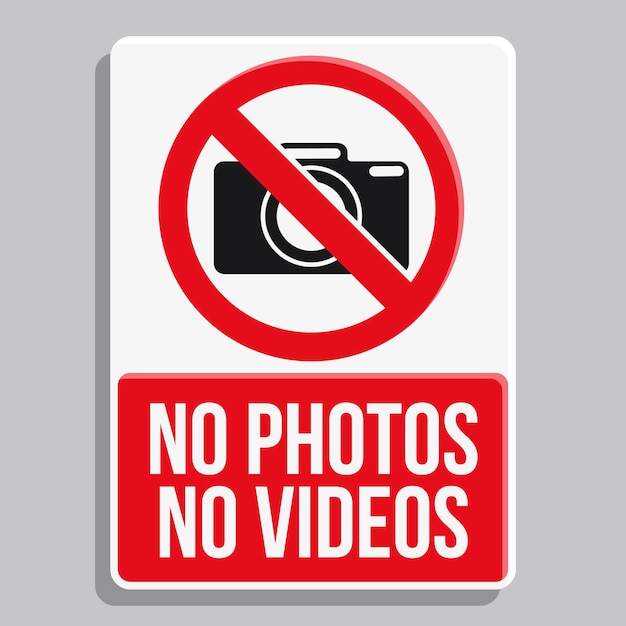 Flat design no photo sign design