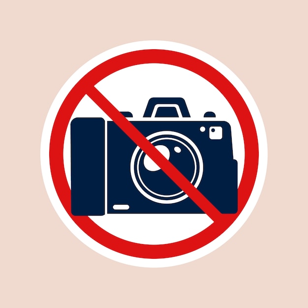 Flat design no photo sign