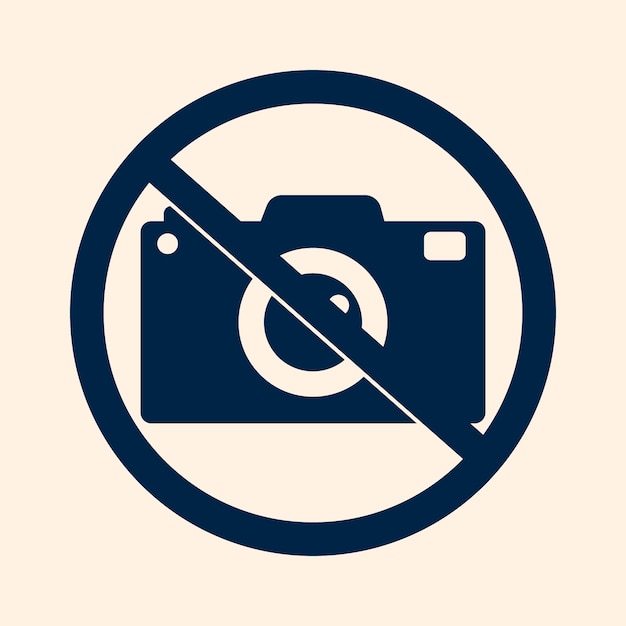 Flat design no photo sign